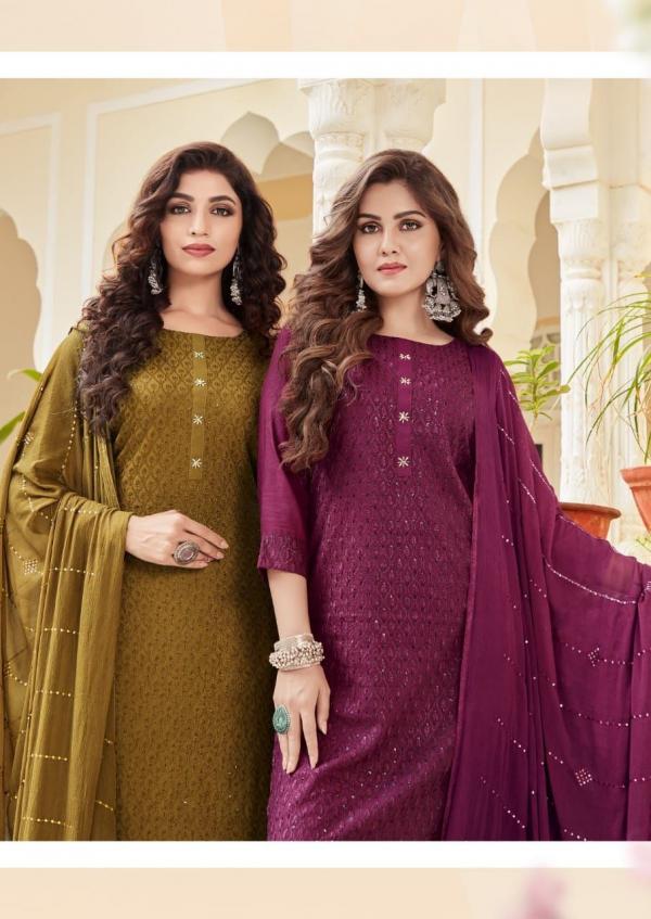 Manas Schiffli Vol 9 Rayon Designer Eork Readymade Suit